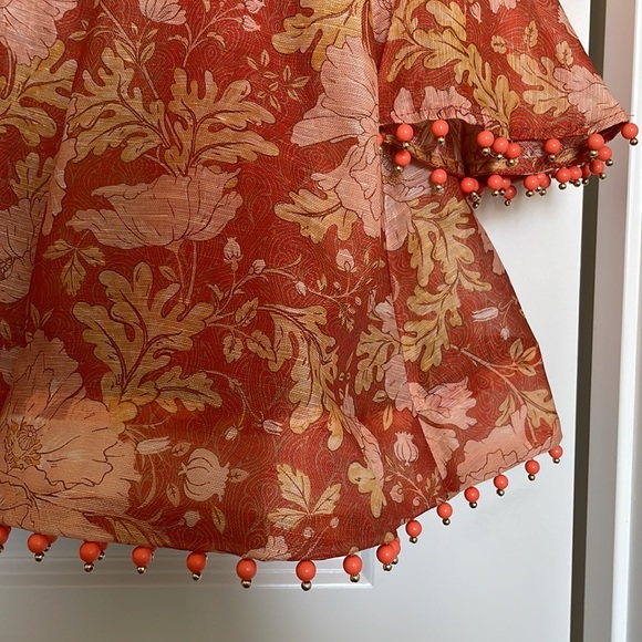 Kaleidoscope belted embellished floral-print linen and silk-blend mini d… - Picture 5 of 10
